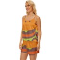 Hamburger Satin Pajama Short Set View2