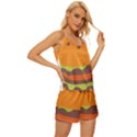 Hamburger Satin Pajama Short Set View3