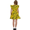 Caution Road Sign Cross Yellow Kids  Winged Sleeve Dress View4