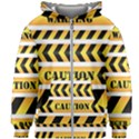 Caution Road Sign Warning Cross Danger Yellow Chevron Line Black Kids  Zipper Hoodie Without Drawstring View1