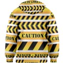 Caution Road Sign Warning Cross Danger Yellow Chevron Line Black Kids  Zipper Hoodie Without Drawstring View2