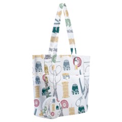 Pattern Seamless Texture Sewing Everyday Shoulder Bag With Pouch Bag