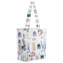 Pattern Seamless Texture Sewing Everyday Shoulder Bag with Pouch Bag View1