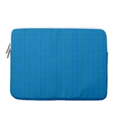 Blue Lego Texture Macro, Blue Dots Background, Lego 14  Vertical Laptop Sleeve Case With Pocket