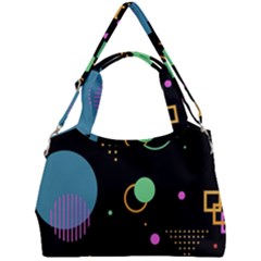 Colartive, Aesthetic, Amoled, Black, Colorful, Desenho Double Compartment Shoulder Bag
