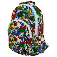 Falling Lego Bricks, Desenho Rounded Multi Pocket Backpack