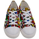Falling Lego Bricks, Desenho Women s Low Top Canvas Sneakers View1