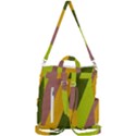 Autmn Stripes Colors Geometric Print Design Crossbody Backpack View3
