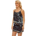 Abstract Colorful Texture Satin Pajama Short Set View2