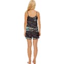 Abstract Colorful Texture Satin Pajama Short Set View4