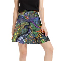 Psychedelic Digital Art Artwork Landscape Colorful Waistband Skirt