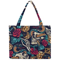 Vintage Art Tattoos Colorful Seamless Pattern Mini Tote Bag