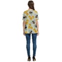Bees Pattern Honey Bee Bug Honeycomb Honey Beehive V-Neck Split Shoulder Casual T-Shirt View4