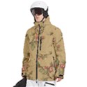 Flowers, Branches, Desenho, Edge, Leaves Men s Multi Pockets Zip Ski and Snowboard Waterproof Breathable Jacket View2