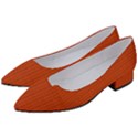 Orange Lego Texture Macro, Orange Dots Background Women s Block Heels  View2