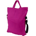 Purple Lego Texture Macro, Purple Dots Background Fold Over Handle Tote Bag View2
