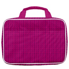 Purple Lego Texture Macro, Purple Dots Background Travel Toiletry Bag With Hanging Hook