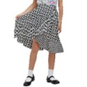 Marble Cracked Pattern Surface Kids  Ruffle Flared Wrap Midi Skirt View1