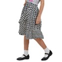 Marble Cracked Pattern Surface Kids  Ruffle Flared Wrap Midi Skirt View2