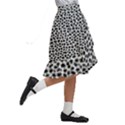 Marble Cracked Pattern Surface Kids  Ruffle Flared Wrap Midi Skirt View3