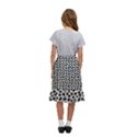 Marble Cracked Pattern Surface Kids  Ruffle Flared Wrap Midi Skirt View4