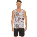 Coffee Mania Caffeine Men s Wide Collar Tank Top View1
