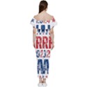 Kamala Harris 2024 Walz Bardot Ruffle jumpsuit View4