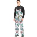 Leaf seamless pattern  Men s Front Zip Ski And Snowboard Bib Pants View2