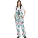 Leaf seamless pattern  Women s Front Zip Ski And Snowboard Bib Pants View2
