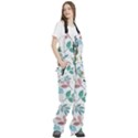Leaf seamless pattern  Women s Front Zip Ski And Snowboard Bib Pants View3