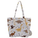 Seamless Dino Pattern Everyday Shoulder Bag with Pouch Bag View2