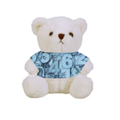 Blue Digits Background, Artwork, Numbers Full Print Cuddly Teddy Bear