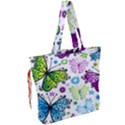 Butterflies, Abstract, Background, Colorful Drawstring Tote Bag View2