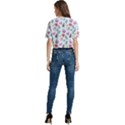 Christmas Decorations Pattern, Xmas Backgrounds Women s Round Neck Short Sleeve Crop Top View4