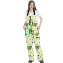 Christmas Pattern Background Seamless Women s Front Zip Ski And Snowboard Bib Pants View2