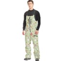 Christmas Pattern, Christmas Tree, Santa Men s Front Zip Ski And Snowboard Bib Pants View2