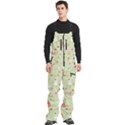 Christmas Pattern, Christmas Tree, Santa Men s Front Zip Ski And Snowboard Bib Pants View3