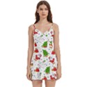 Christmas Pattern, Pattern, Christmas, Trees, Santa Body Wrap Sleeveless V-Neck Mini Dress View1
