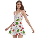 Christmas Pattern, Pattern, Christmas, Trees, Santa Body Wrap Sleeveless V-Neck Mini Dress View2