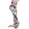 Love Abstract Background Love Textures Thigh High Stockings View3