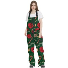 Merry Christmas Women s Front Zip Ski And Snowboard Bib Pants