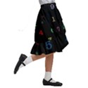Numbers, Math, Keyboard Kids  Ruffle Flared Wrap Midi Skirt View3
