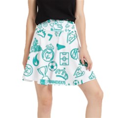Real Madrid, Background, Pattern, Sport Waistband Skirt