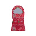 Red Christmas Pattern Xmas Decorations, Christmas Knitted Texture Balaclava Face Mask View1