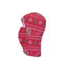 Red Christmas Pattern Xmas Decorations, Christmas Knitted Texture Balaclava Face Mask View2