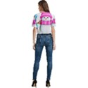 Two Snowmen, Women s Round Neck Short Sleeve Crop Top View4