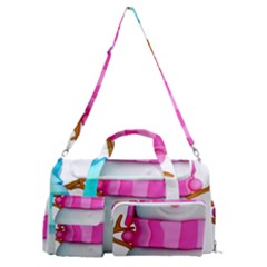 Two Snowmen, Sports Gym Duffle Bag With Shoe Compartment