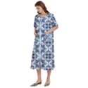 Tiles Abstract Pattern Texture Design Women s Cotton Short Sleeve Nightgown View2