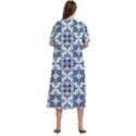 Tiles Abstract Pattern Texture Design Women s Cotton Short Sleeve Nightgown View4