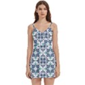 Tiles Abstract Pattern Texture Design Body Wrap Sleeveless V-Neck Mini Dress View1